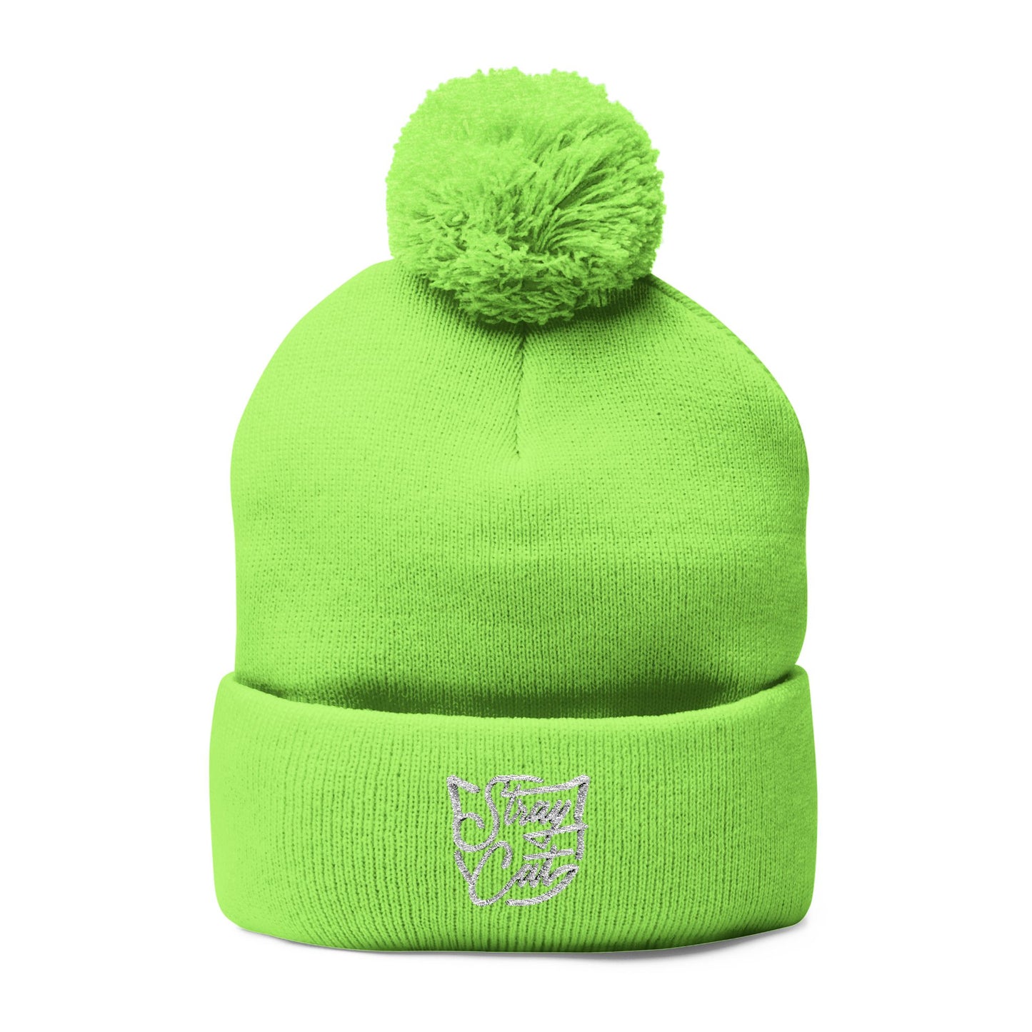 Stray Cat Logo Pom-Pom Knit Cap