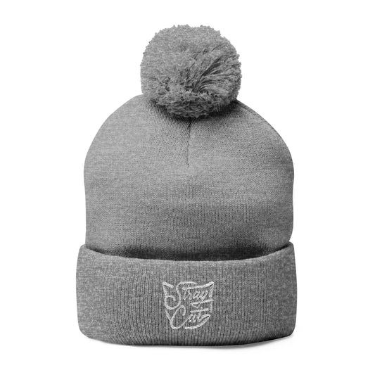 Stray Cat Logo Pom-Pom Knit Cap
